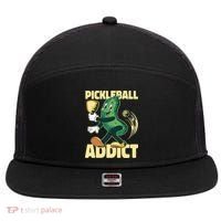 Funny Pickleball Addict 7 Panel Mesh Trucker Snapback Hat thumb 0