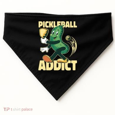 Funny Pickleball Addict USA-Made Doggie Bandana