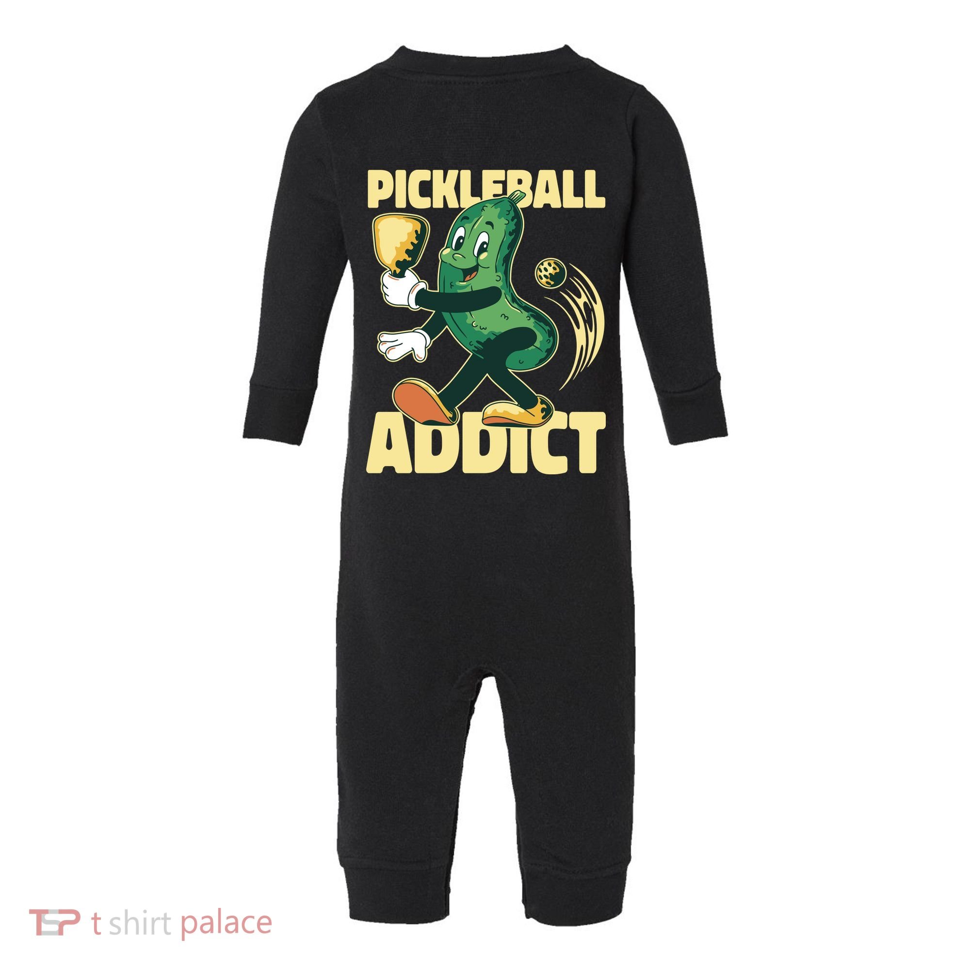 Funny Pickleball Addict Infant Fleece One Piece
