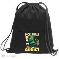 Funny Pickleball Addict Sweatshirt Cinch Pack Bag thumb 0