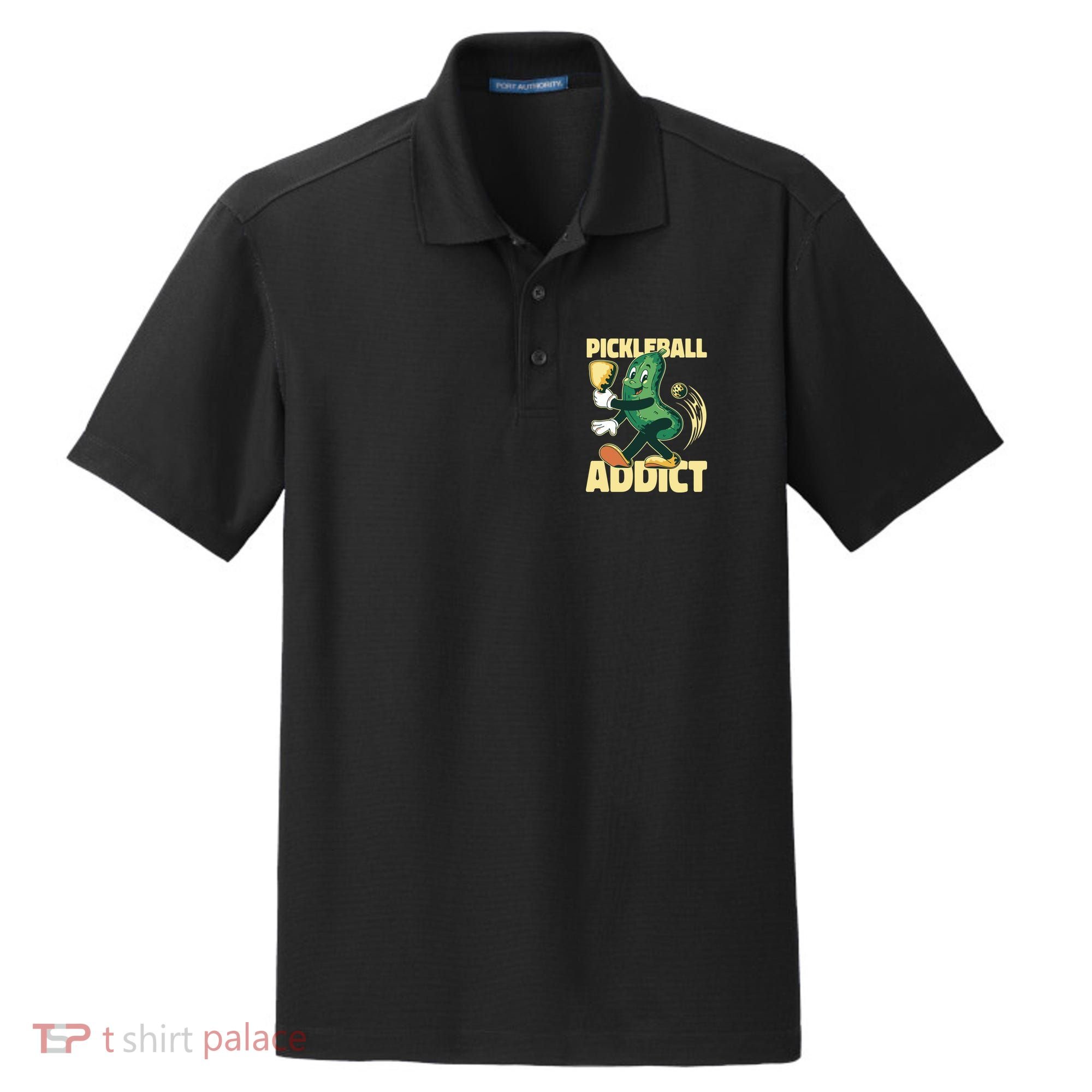 Funny Pickleball Addict Dry Zone Grid Polo