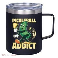 Funny Pickleball Addict 12oz Stainless Steel Coffee Mug thumb 0