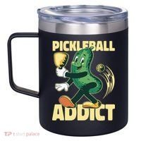 Funny Pickleball Addict 12oz Stainless Steel Coffee Mug thumb 2