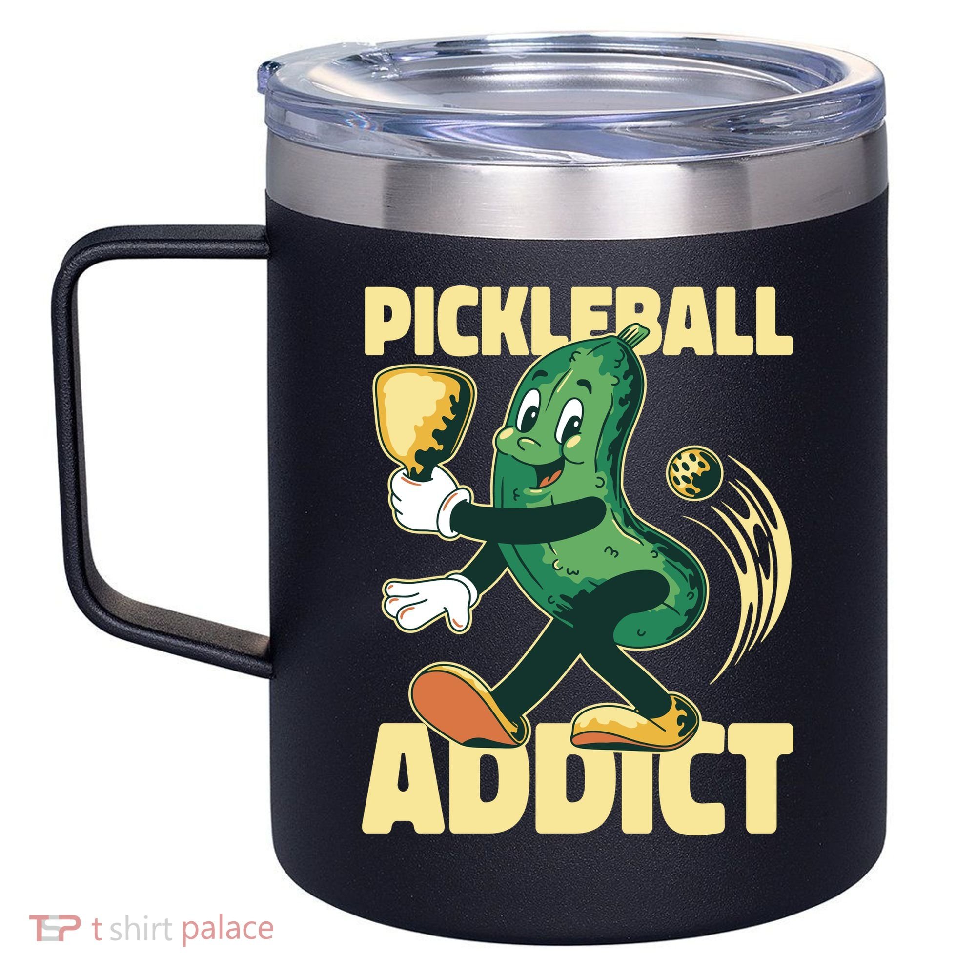 Funny Pickleball Addict 12oz Stainless Steel Coffee Mug