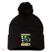 Funny Pickleball Addict Pom Pom 12in Knit Beanie thumb 0