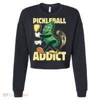 Funny Pickleball Addict Cropped Pullover Crew thumb 0