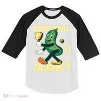 Funny Pickleball Addict Kids Colorblock Raglan Jersey thumb 0