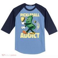 Funny Pickleball Addict Raglan Baseball Sleeve Shirt thumb 0