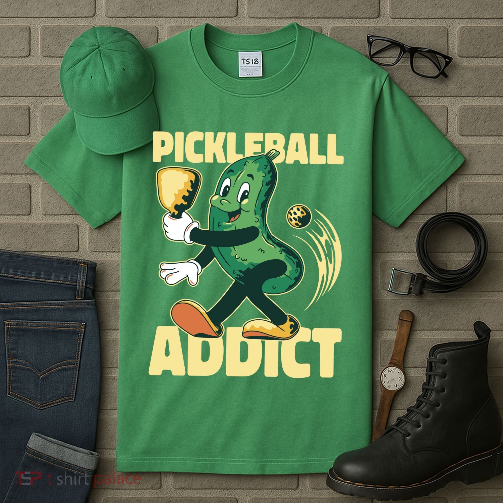 Funny Pickleball Addict Tall T-Shirt