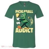Funny Pickleball Addict V-Neck T-Shirt thumb 0