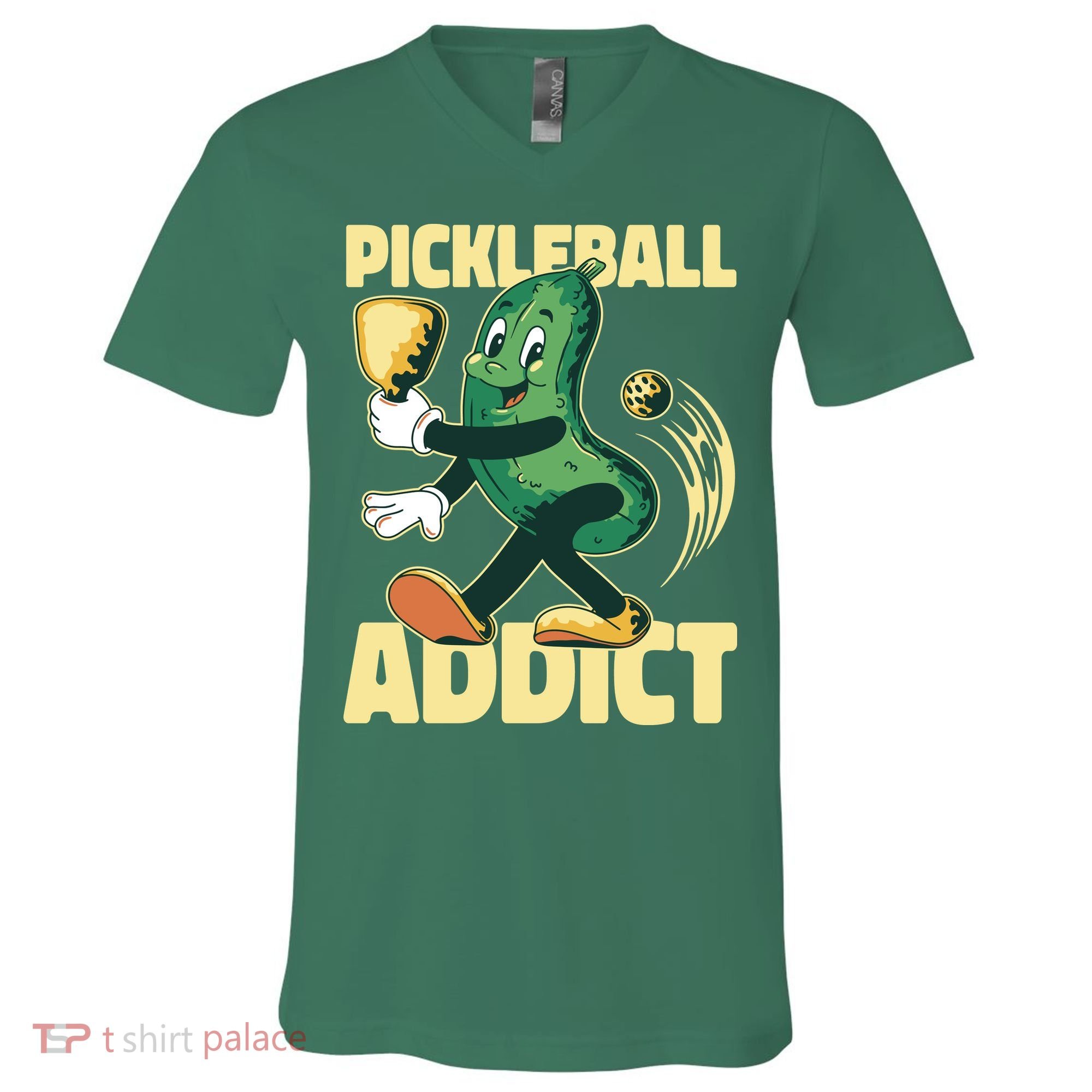 Funny Pickleball Addict V-Neck T-Shirt