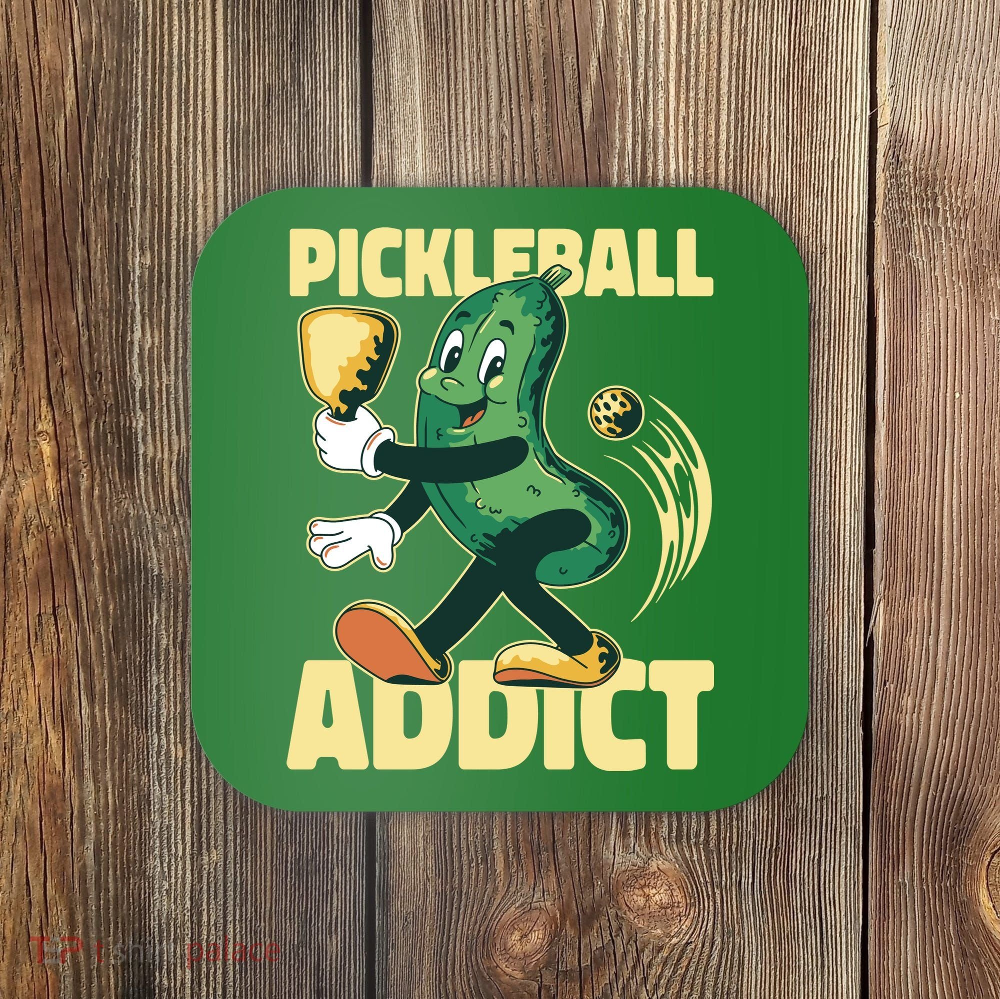 Funny Pickleball Addict Coaster