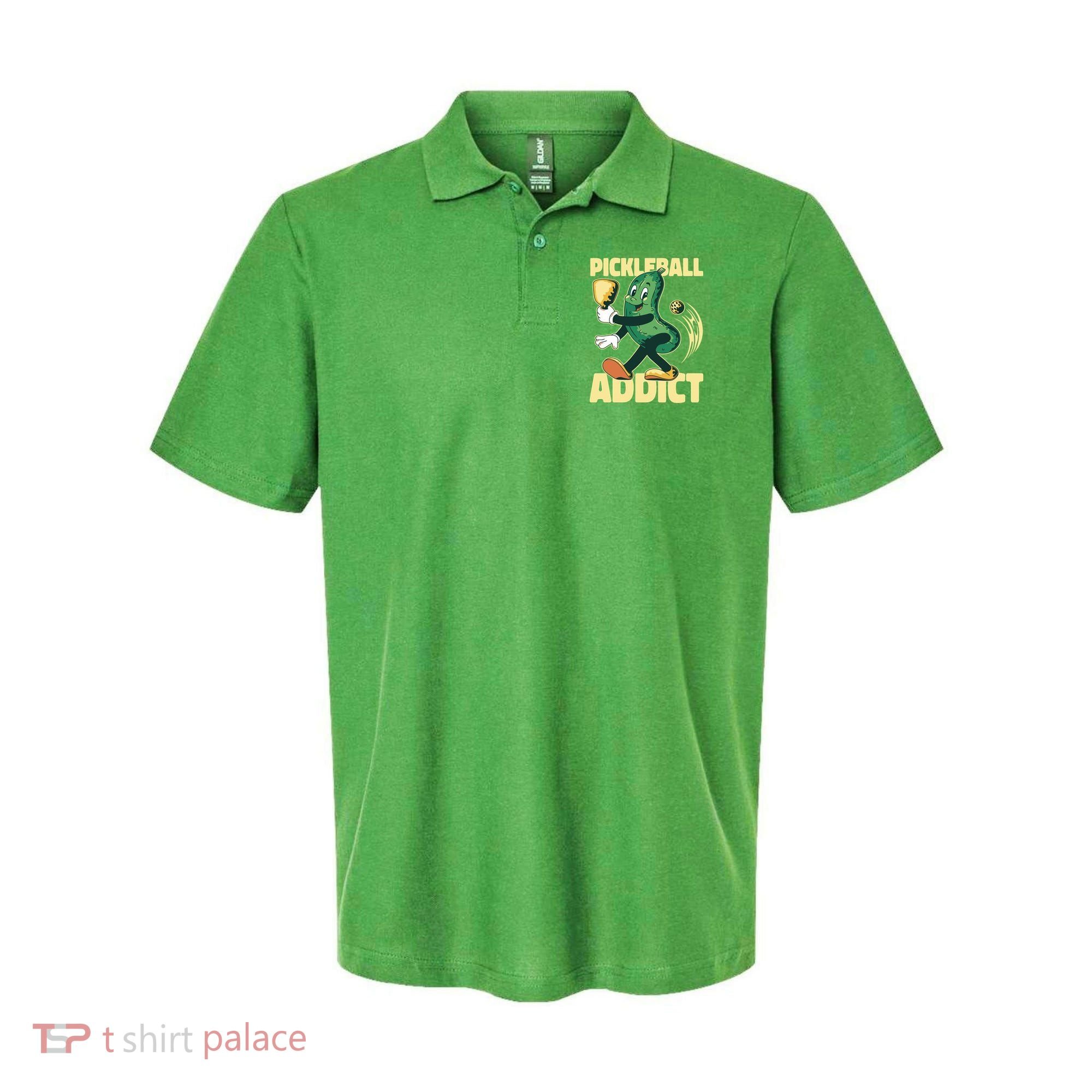 Funny Pickleball Addict Polo
