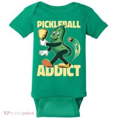 Funny Pickleball Addict Baby Bodysuit