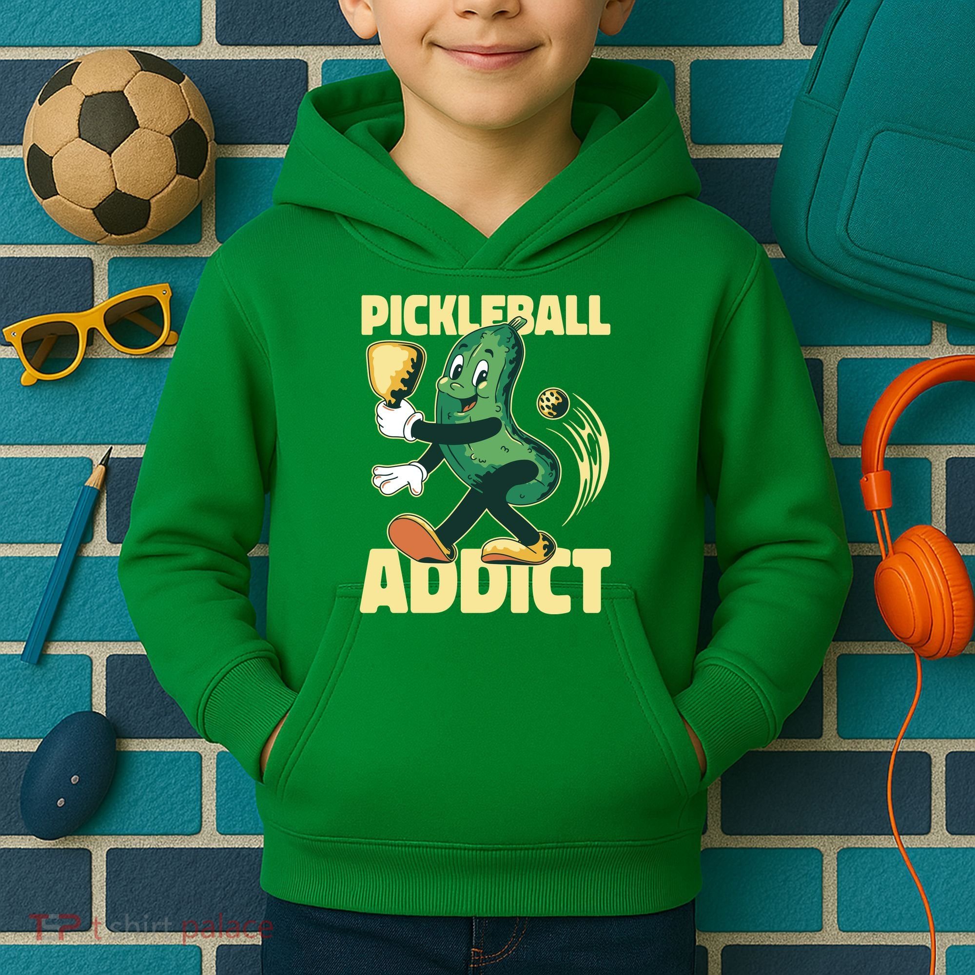 Funny Pickleball Addict Kids Hoodie