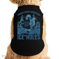 Funny Penguins Against Authoritarian Ice Holes Sarcastic Doggie Tank thumb 0