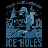 Funny Penguins Against Authoritarian Ice Holes Sarcastic Coffee Mug thumb 5