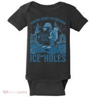 Funny Penguins Against Authoritarian Ice Holes Sarcastic Baby Bodysuit thumb 0