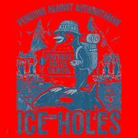 Funny Penguins Against Authoritarian Ice Holes Sarcastic Santa Hat thumb 1