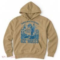 Funny Penguins Against Authoritarian Ice Holes Sarcastic Hoodie thumb 0