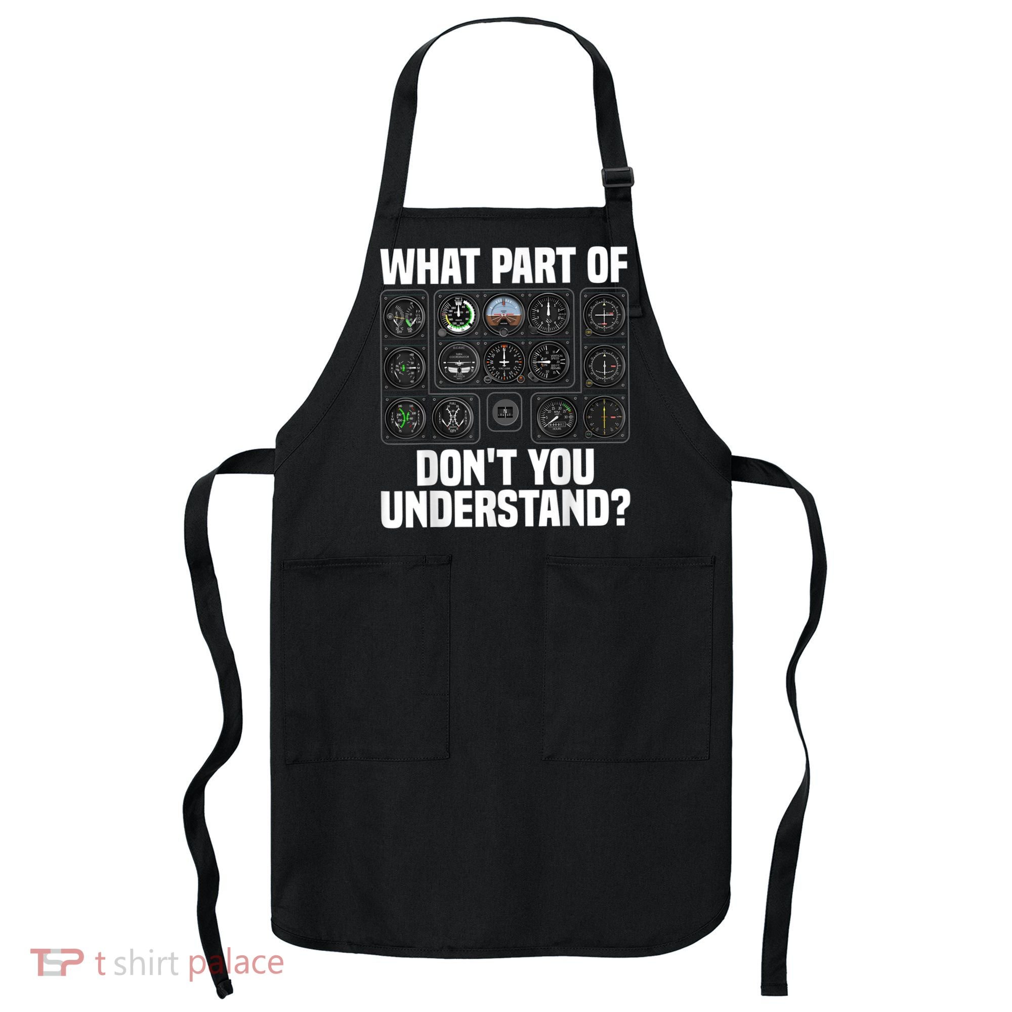 Funny Pilot Art Men Women Aviation Airline Pilot Instruments Apron