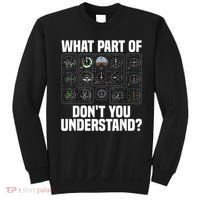Funny Pilot Art Men Women Aviation Airline Pilot Instruments Sweatshirt thumb 0