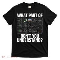 Funny Pilot Art Men Women Aviation Airline Pilot Instruments T-Shirt thumb 0