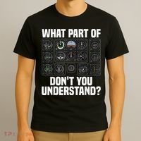 Funny Pilot Art Men Women Aviation Airline Pilot Instruments T-Shirt thumb 3