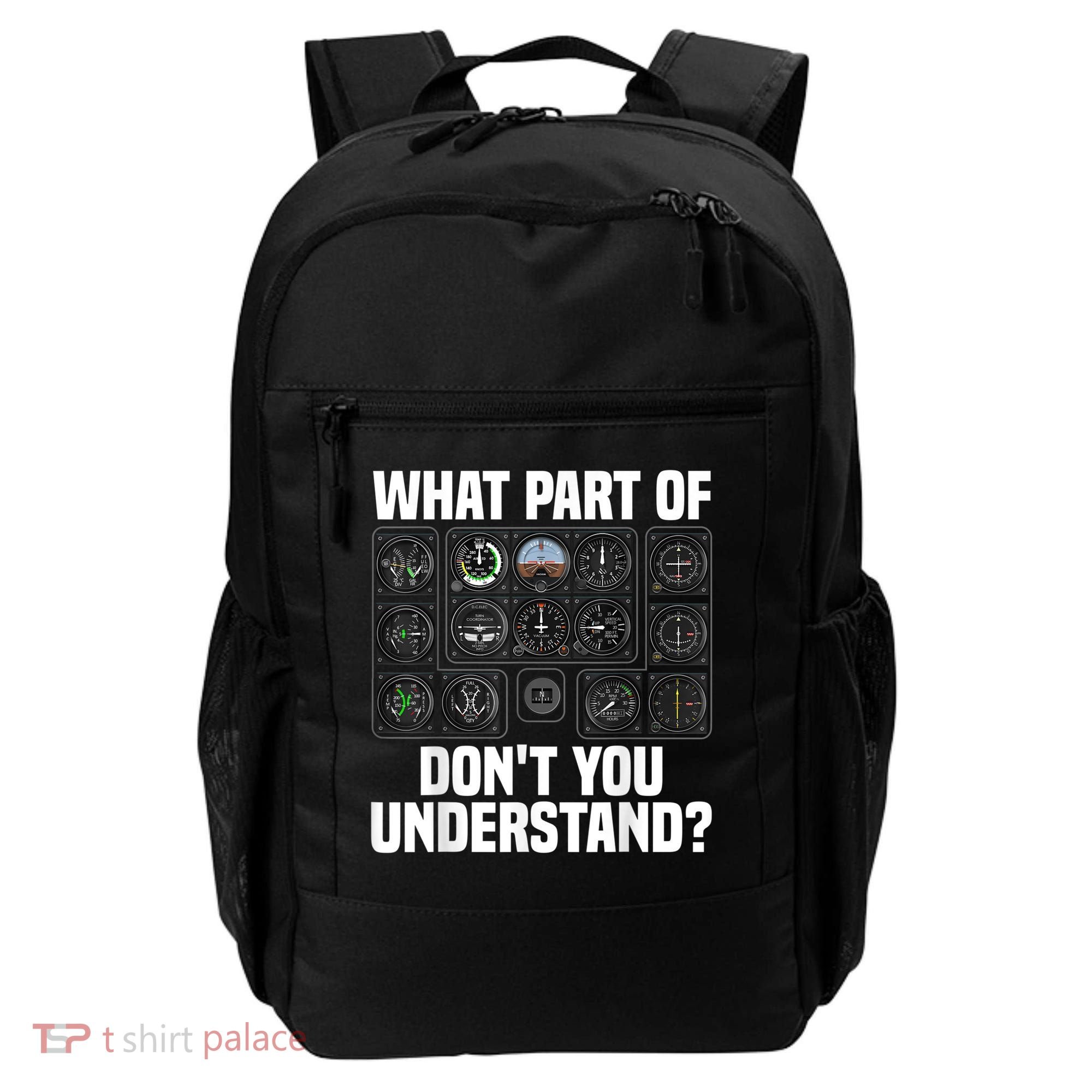 Funny Pilot Art Men Women Aviation Airline Pilot Instruments Backpack