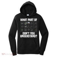 Funny Pilot Art Men Women Aviation Airline Pilot Instruments Women's Hoodie thumb 0