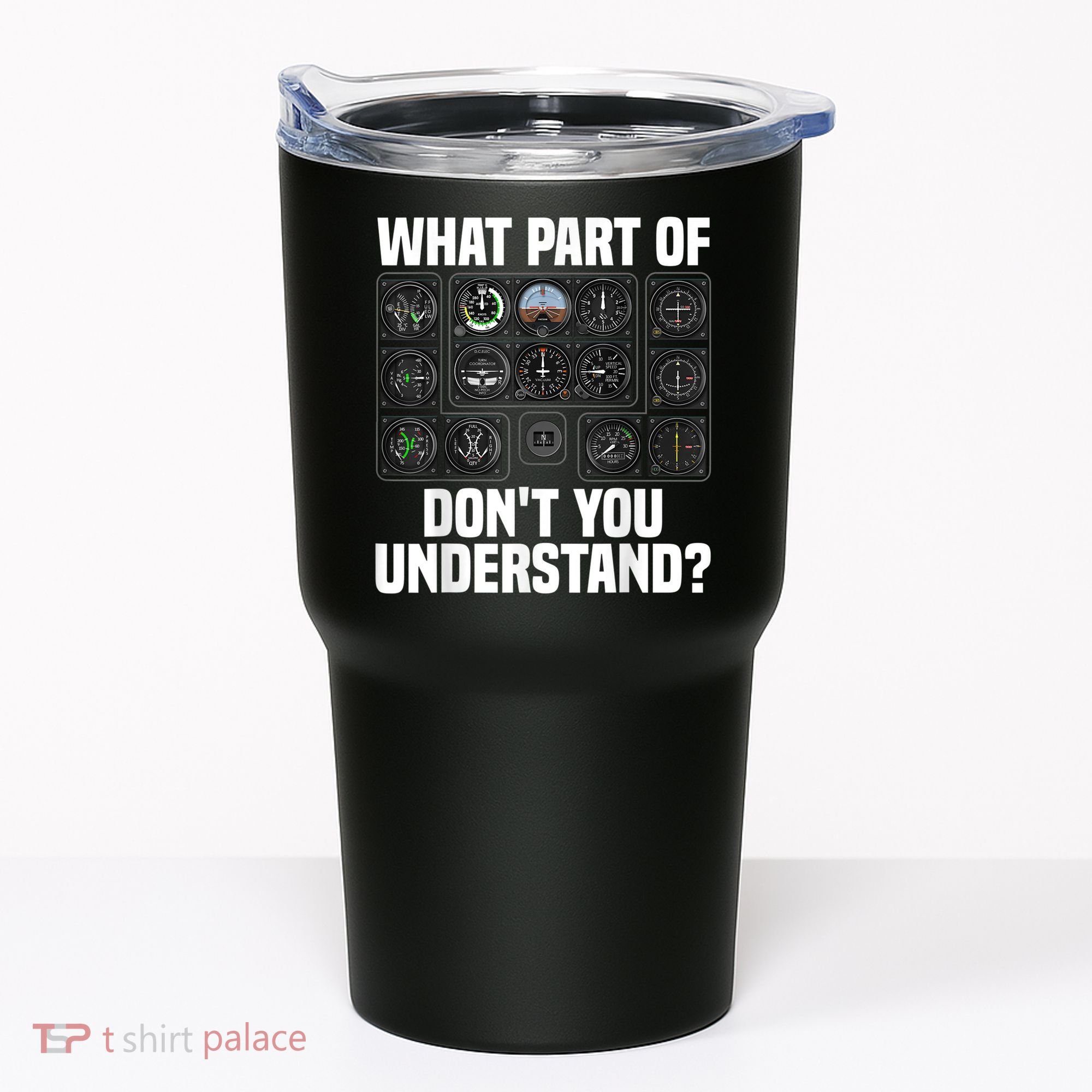 Funny Pilot Art Men Women Aviation Airline Pilot Instruments Tumbler