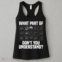 Funny Pilot Art Men Women Aviation Airline Pilot Instruments Women's Tank Top thumb 3
