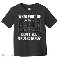 Funny Pilot Art Men Women Aviation Airline Pilot Instruments Toddler T-Shirt thumb 0
