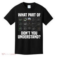 Funny Pilot Art Men Women Aviation Airline Pilot Instruments Kids T-Shirt thumb 0