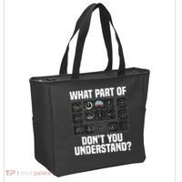 Funny Pilot Art Men Women Aviation Airline Pilot Instruments Tote Bag thumb 2