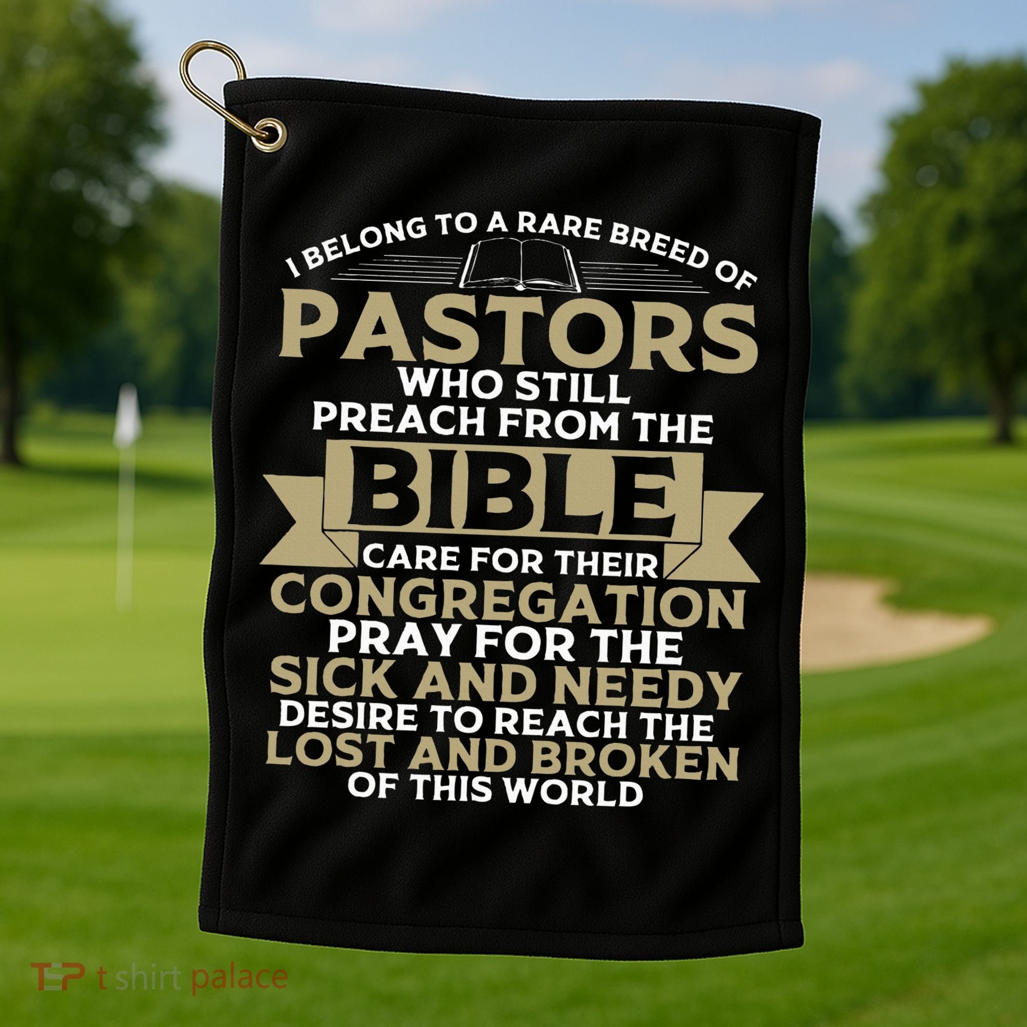 Funny Pastor Appreciation Gift Christian Preacher Golf Towel