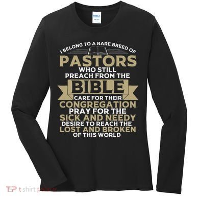 Funny Pastor Appreciation Gift Christian Preacher Women's Long Sleeve Shirt