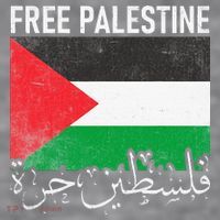 Free Palestine Arabic Palestine Gaza Jerusalem Support Women's Racerback Cropped Tank thumb 2