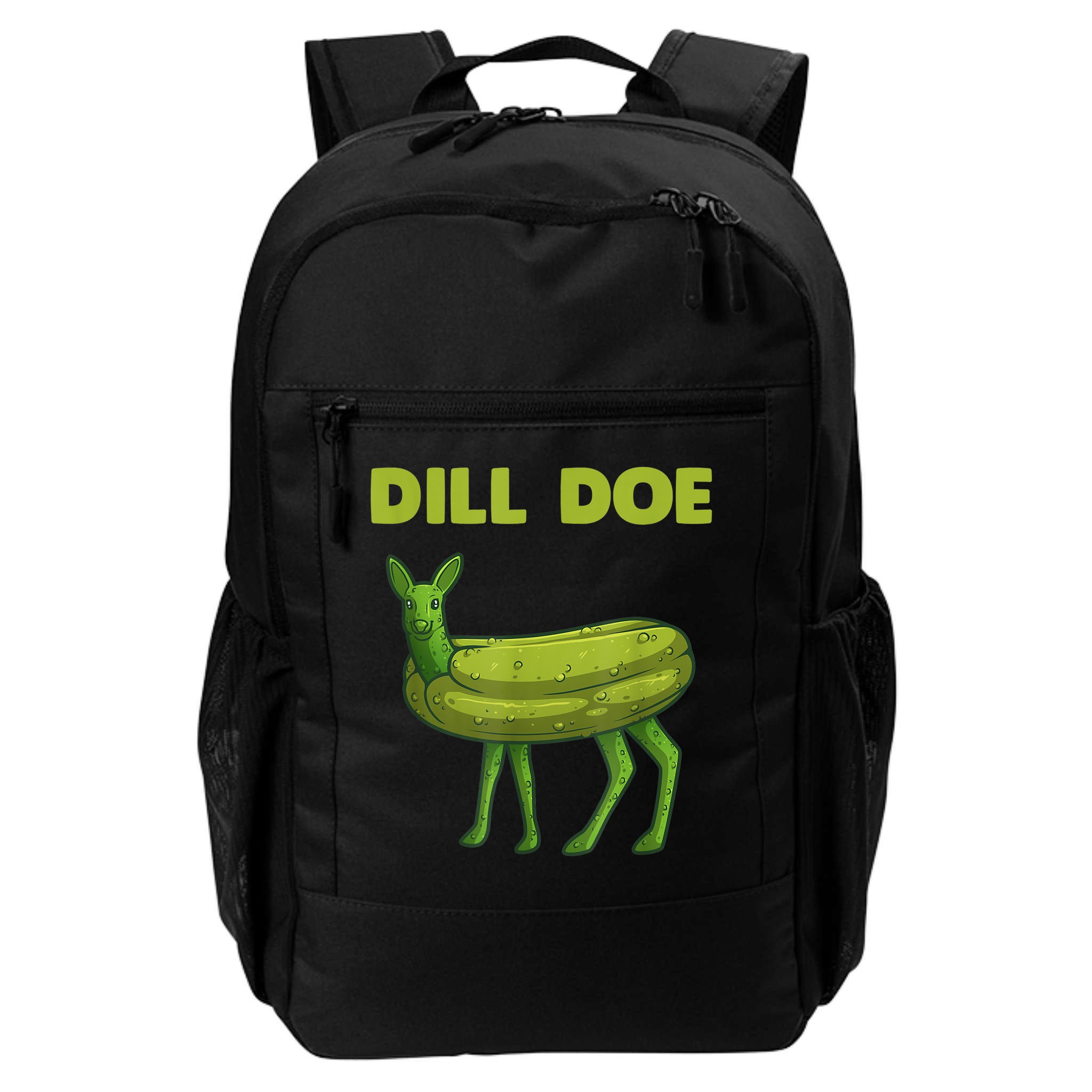 Funny Pickle Art Gift Dill Doe Deer Green Dill Backpack