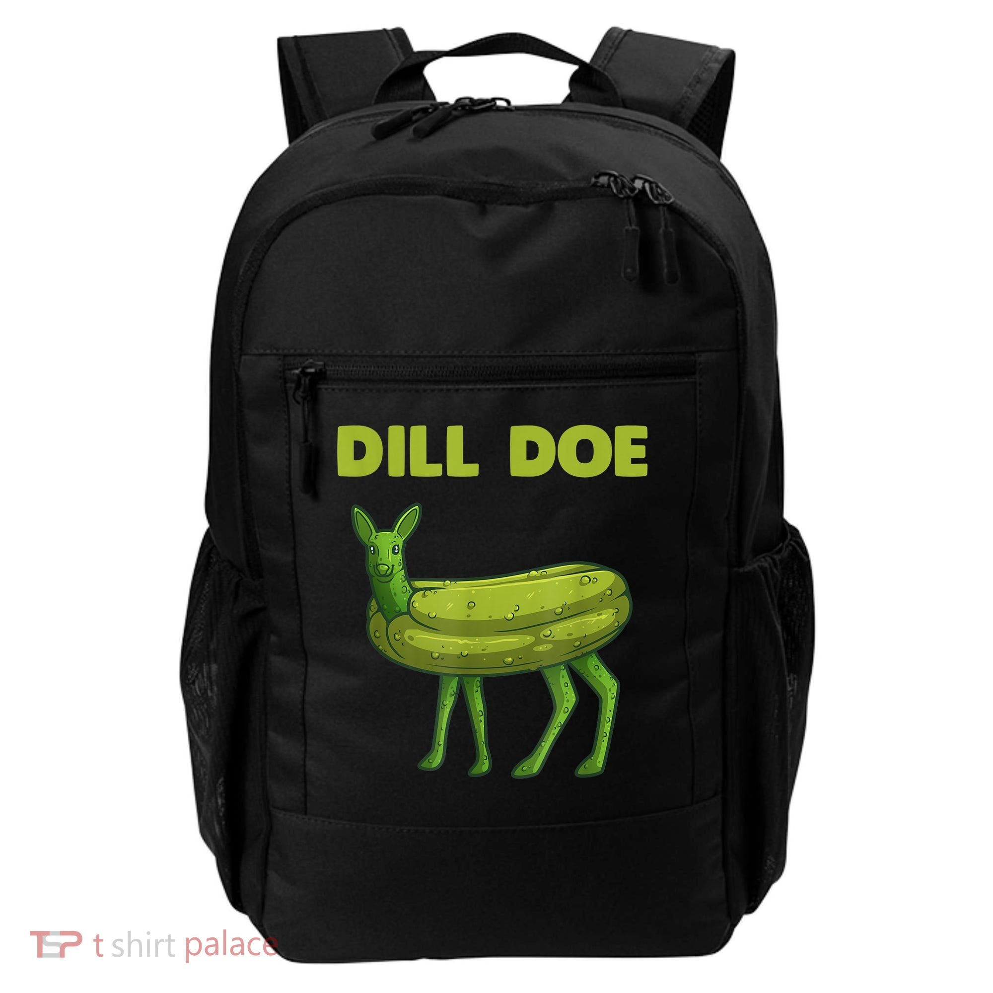 Funny Pickle Art Gift Dill Doe Deer Green Dill Backpack