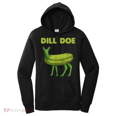 Funny Pickle Art Gift Dill Doe Deer Green Dill Women's Hoodie