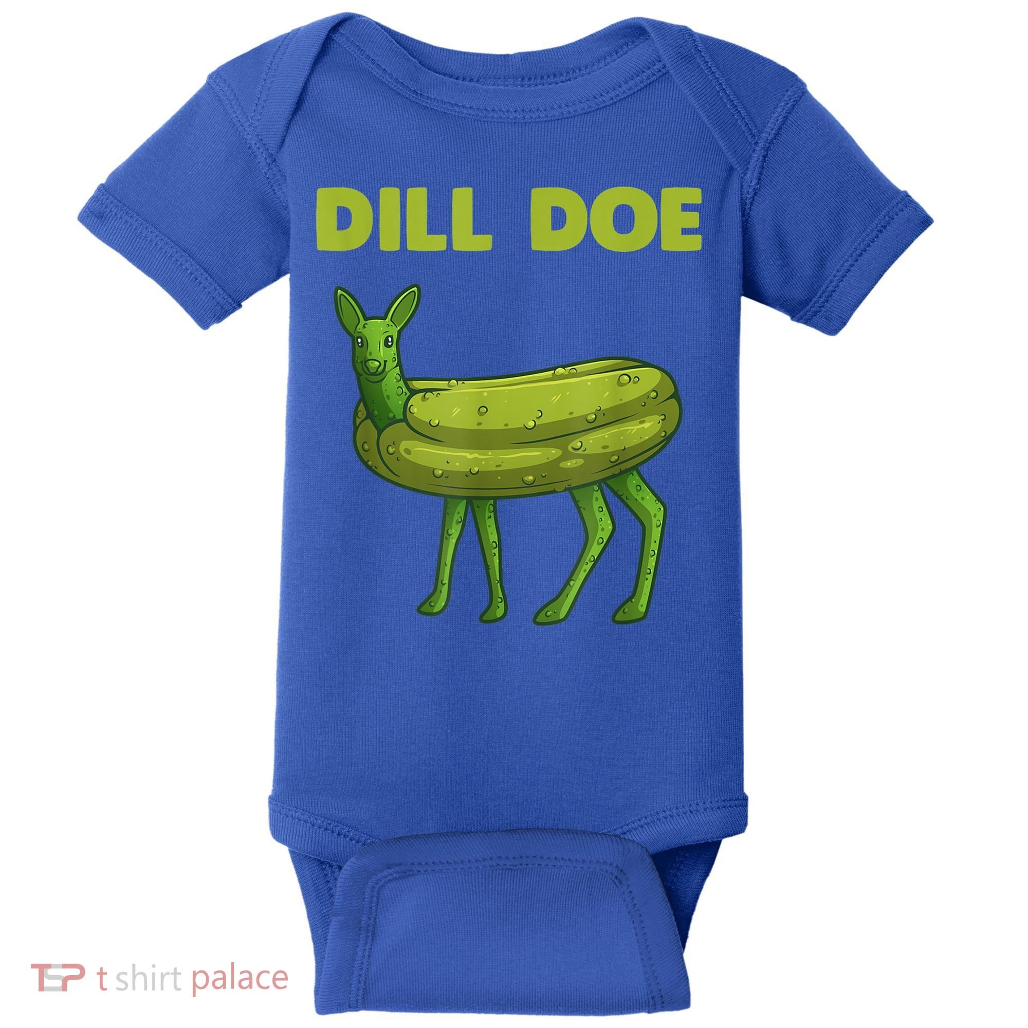 Funny Pickle Art Gift Dill Doe Deer Green Dill Baby Bodysuit