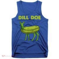 Funny Pickle Art Gift Dill Doe Deer Green Dill Tank Top thumb 0
