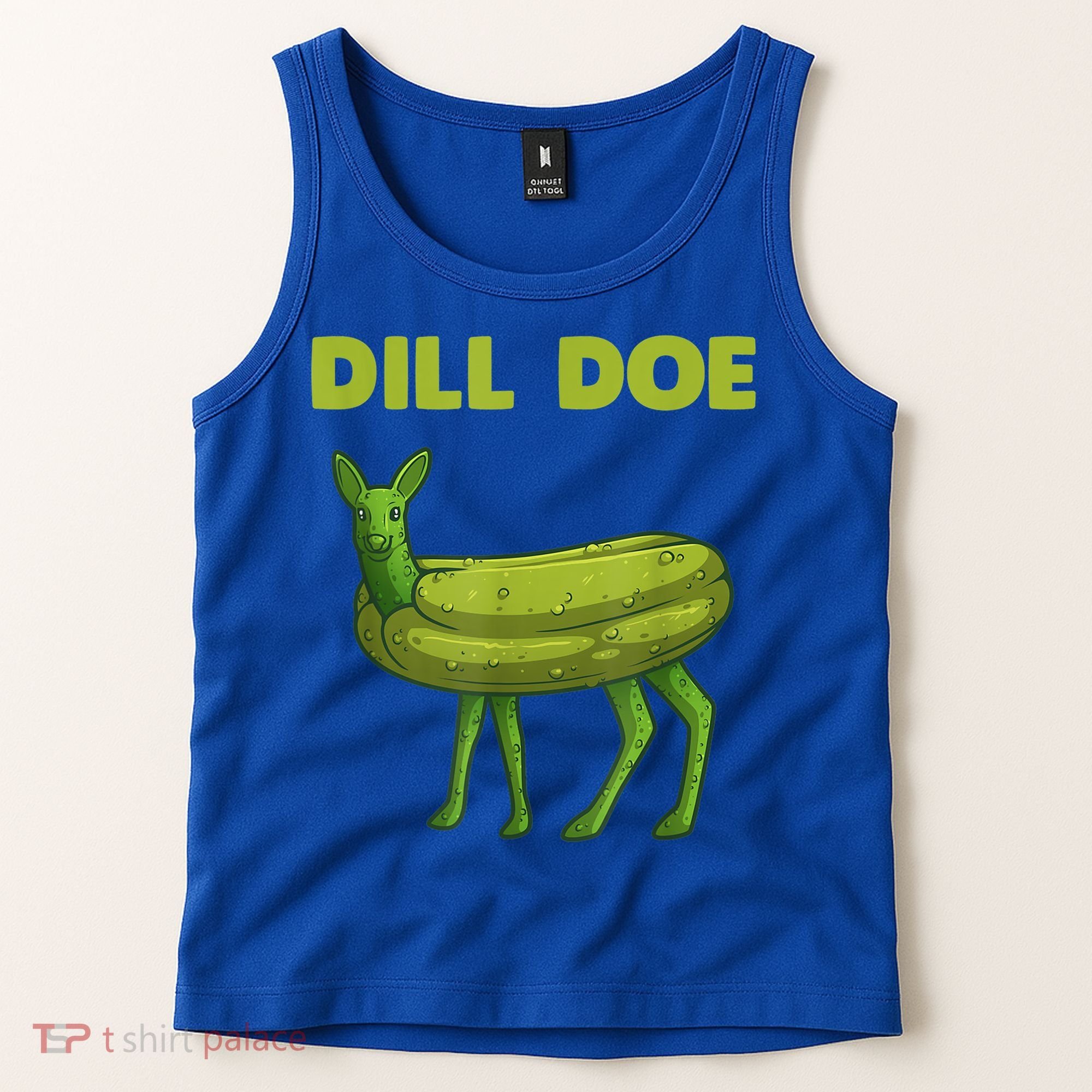 Funny Pickle Art Gift Dill Doe Deer Green Dill Tank Top