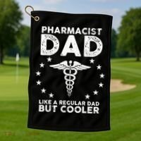 Funny Pharmacist Art For Dad School Pharmacy Technicians Golf Towel thumb 1