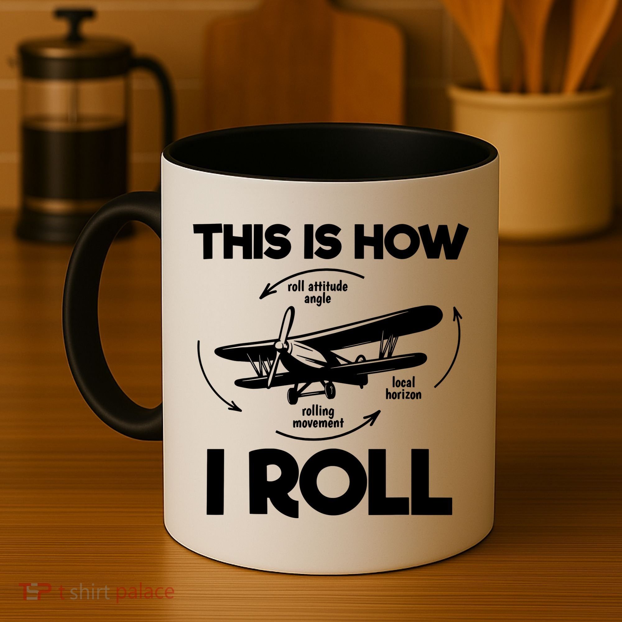 Funny Pilot Airplane Lover Aviation Pilot How I Roll Coffee Mug