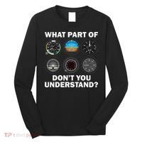 Funny Pilot Art Men Women Aviation Airline Pilot Instruments Long Sleeve Shirt thumb 0