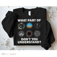 Funny Pilot Art Men Women Aviation Airline Pilot Instruments Sweatshirt thumb 2