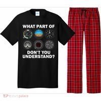 Funny Pilot Art Men Women Aviation Airline Pilot Instruments Pajama Set thumb 0