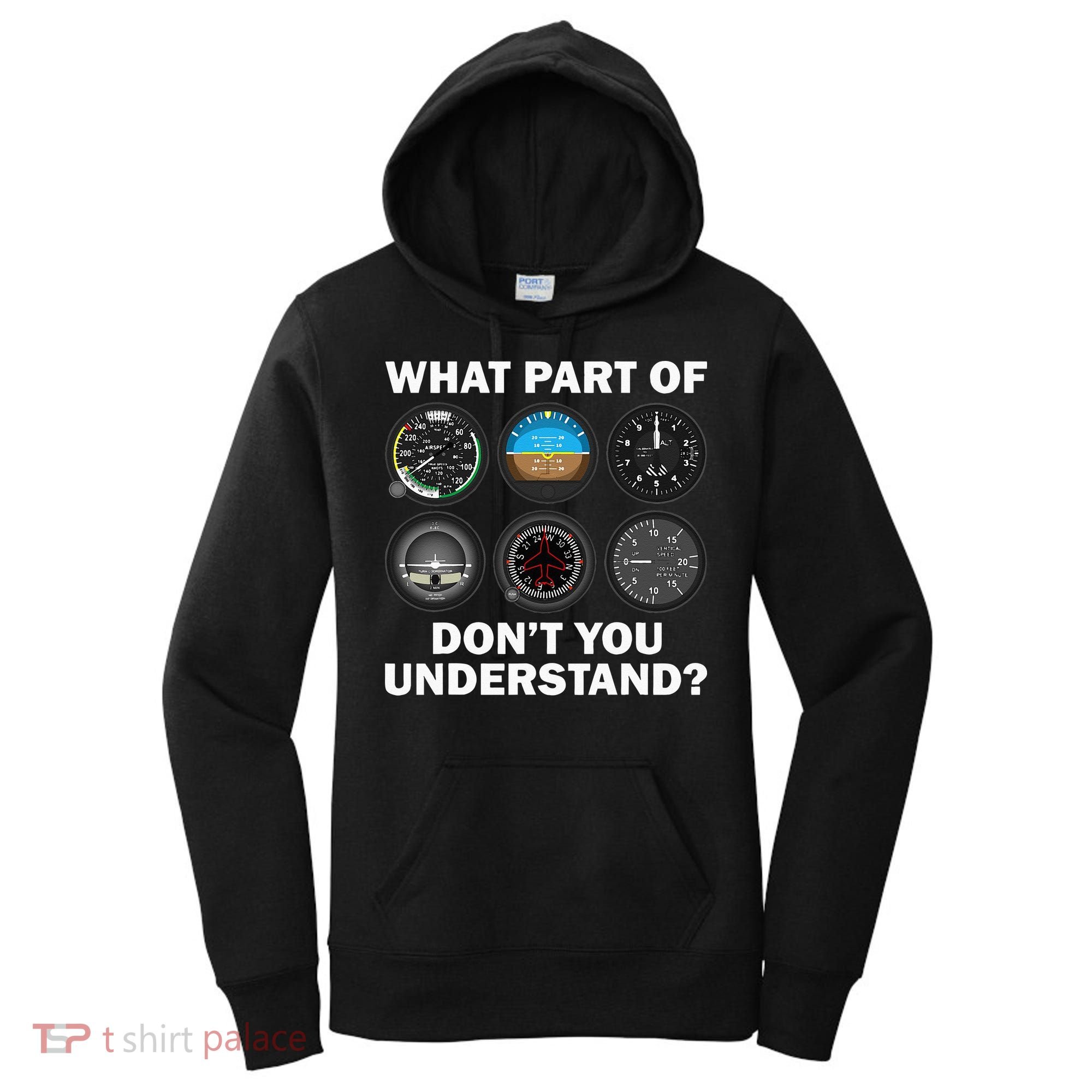 Funny Pilot Art Men Women Aviation Airline Pilot Instruments Women's Hoodie